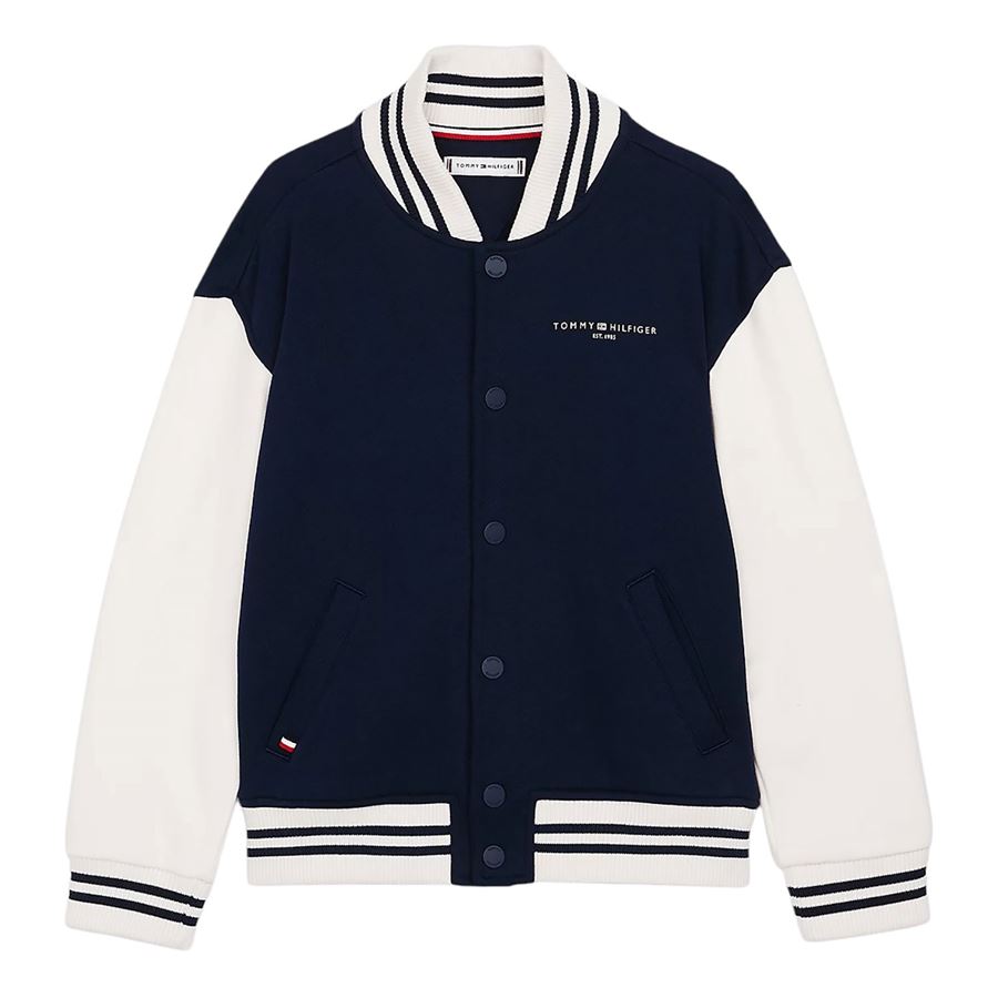Bomber oversize con righe da bambino Tommy Hilfiger | THKS0KS00624C1GX